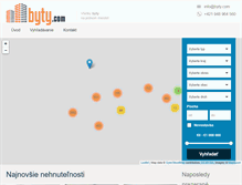 Tablet Screenshot of byty.com